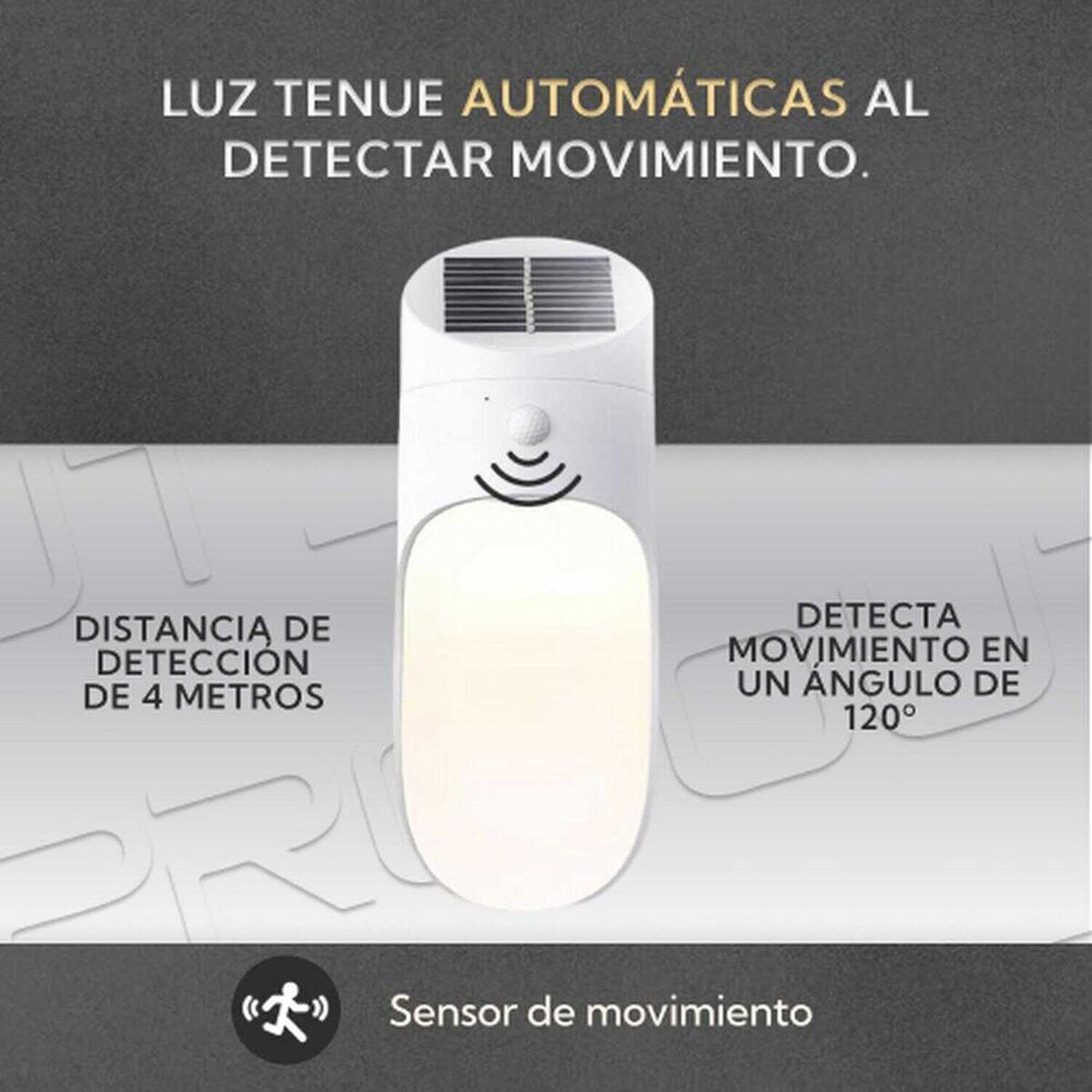 Aplique Led Solar Para Exterior Blanco Pro Outdoor