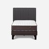 Cama Europea Rosen 1 Plaza Ergo T + Respaldo Grafito