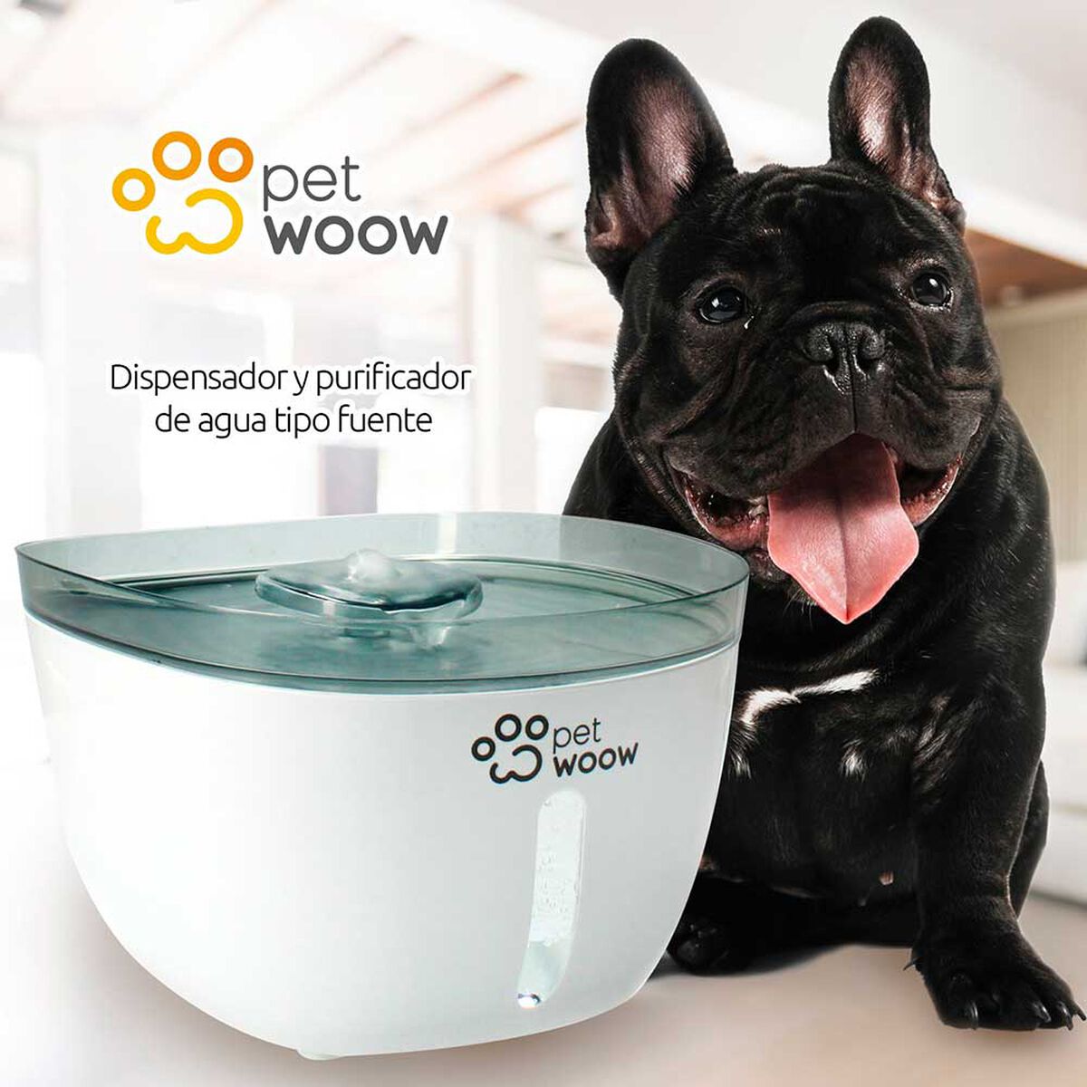 Dispensador de Agua para Mascotas PetWoow Blanco