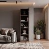 Vitrina Tuhome Home E6 1 Puerta Avellana Wengue