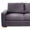 Sof&aacute; Seccional Derecho Latam Home Livorno 3 Cuerpos Gris Oscuro