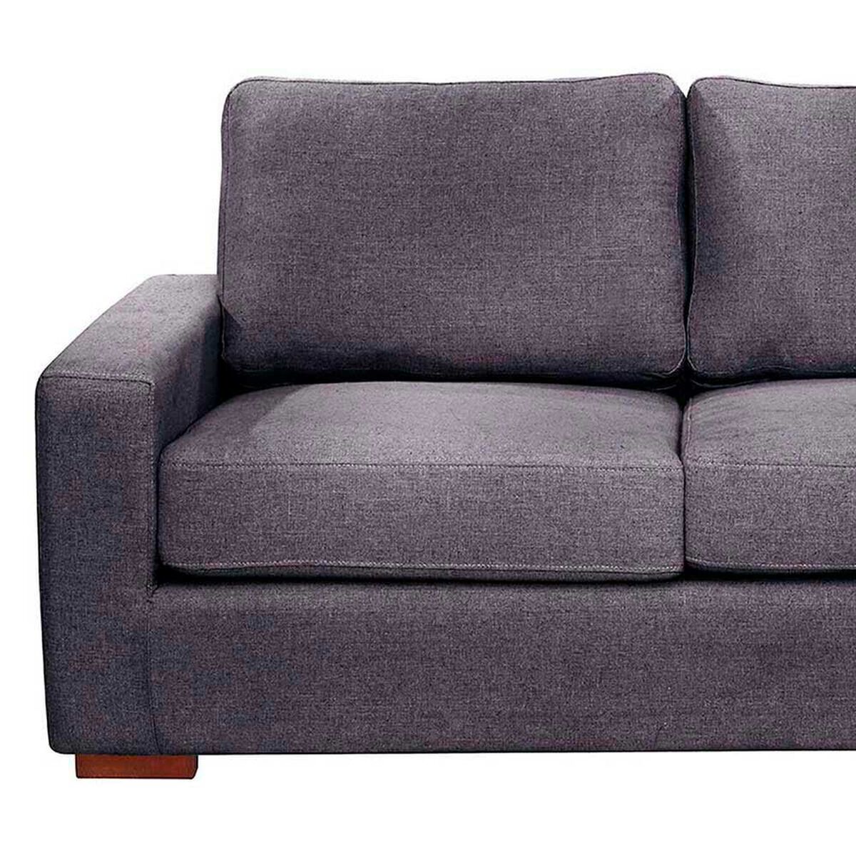 Sof&aacute; Seccional Derecho Latam Home Livorno 3 Cuerpos Gris Oscuro