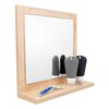 Espejo Cuadrado con Repisa TuHome Make-Up 35 x 35 cm