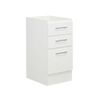 Mueble de Cocina Base Mobikit 3 Cajones Acacia Blanco