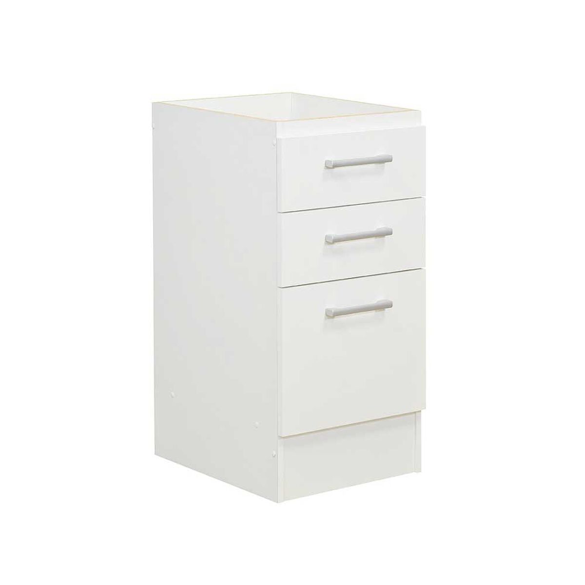 Mueble de Cocina Base Mobikit 3 Cajones Acacia Blanco
