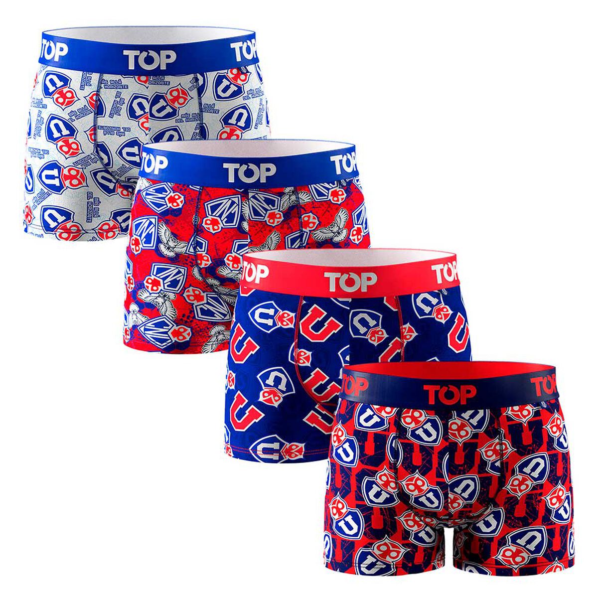 Pack 4 B&oacute;xer U de Chile Ni&ntilde;o Top