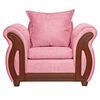 Juego de Living Ruzam Mobel Isidora Sofá 3 Cuerpos + Dos Sillones 1 Cuerpo Lino Palo Rosa