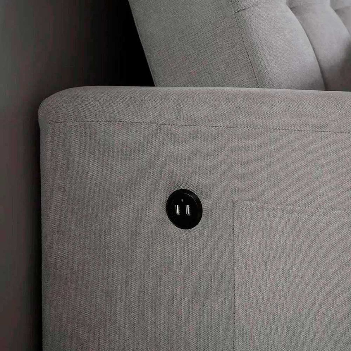 Sof&aacute; Cama Celta Luxe 3 Cuerpos Gris