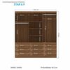 Clóset Onessta Plus 6 Puertas 9 Cajones Jatoba