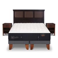 Cama Europea CIC Base Dividida King Premium + Respaldo + Veladores