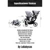 Coche Doble Duo Reclinable 6 Modos En 1 LuBabycas Gris
