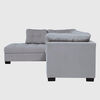 Seccional Izquierdo Muebles MPR Edimburgo 5 Cuerpos Gris Medio