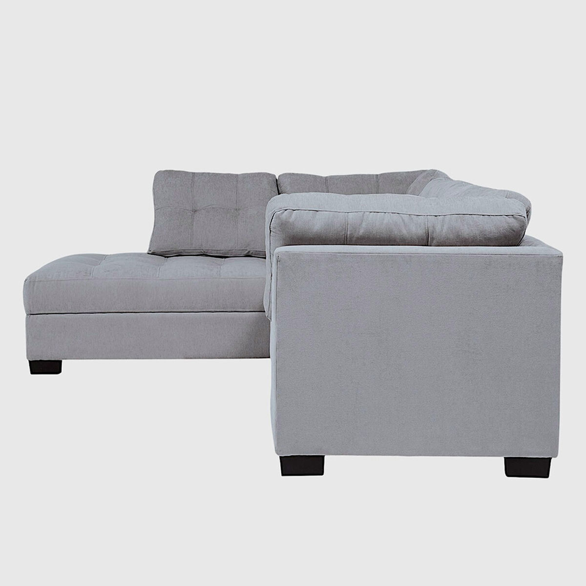 Seccional Izquierdo Muebles MPR Edimburgo 5 Cuerpos Gris Medio