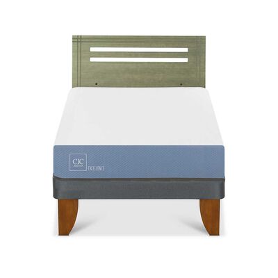Imagen 1 del producto Cama Europea CIC 1,5 Plazas Excellence + Respaldo Munich Olivo