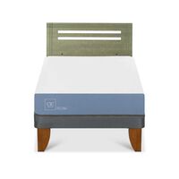 Cama Europea CIC 1,5 Plazas Excellence + Respaldo Munich Olivo