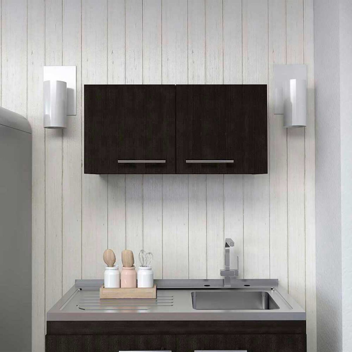 Mueble sobre Campana TuHome Manchester Wengue 2 Puertas