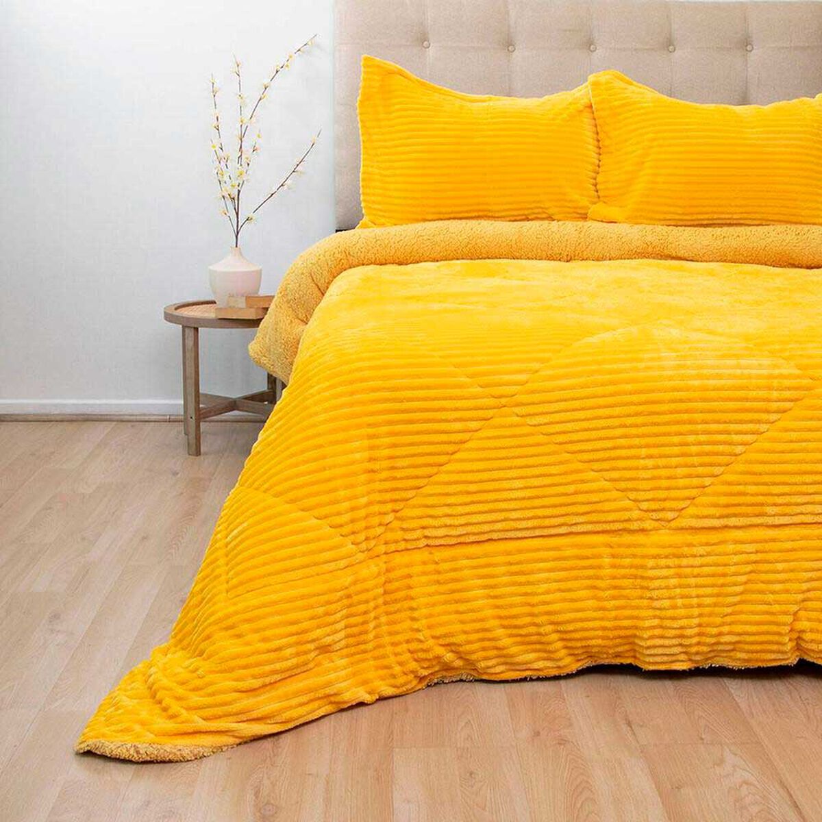 Cubrecama Doral 2 Plazas Mostaza Cotel&oacute;n