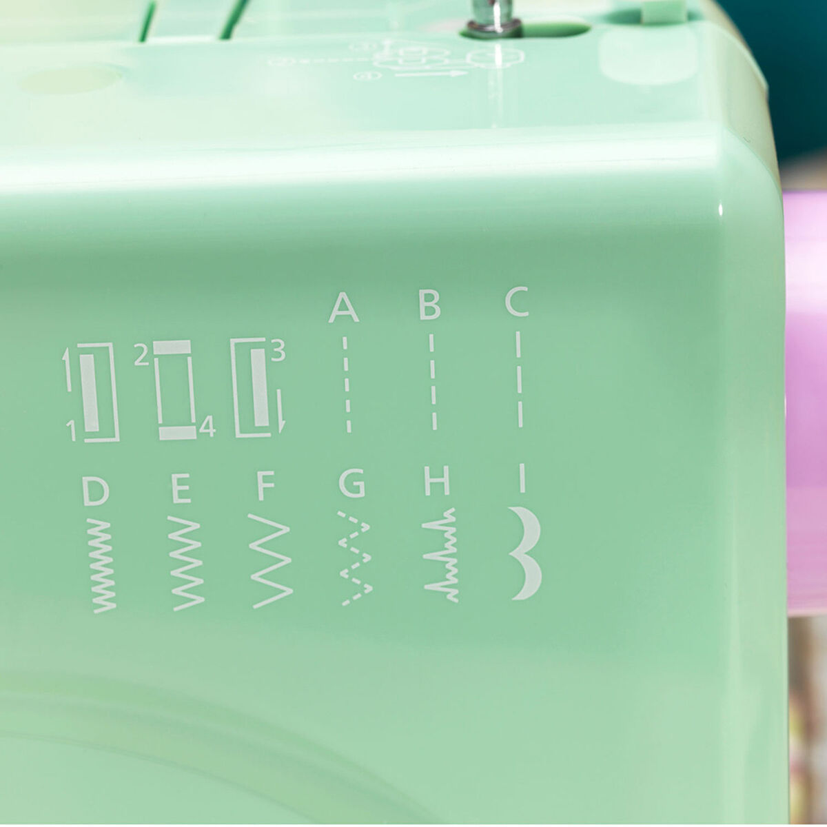 Máquina de Coser Brazo Libre Merritt ME 6 Verde Agua