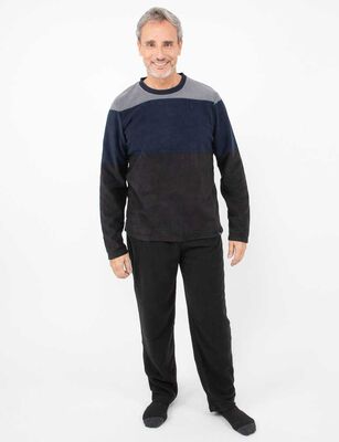 Imagen 2 del producto Pijama Larga Polar Manga Larga Hombre Portman Club Negro