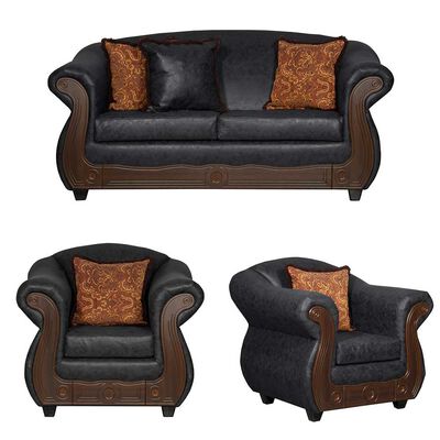 Imagen 1 del producto Juego de Living Black Factory Estambul 4 Cuerpos Negro