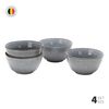 Set 4 Bowls Simplit Amalfi Cerámica Gres 7,5 cm Azul