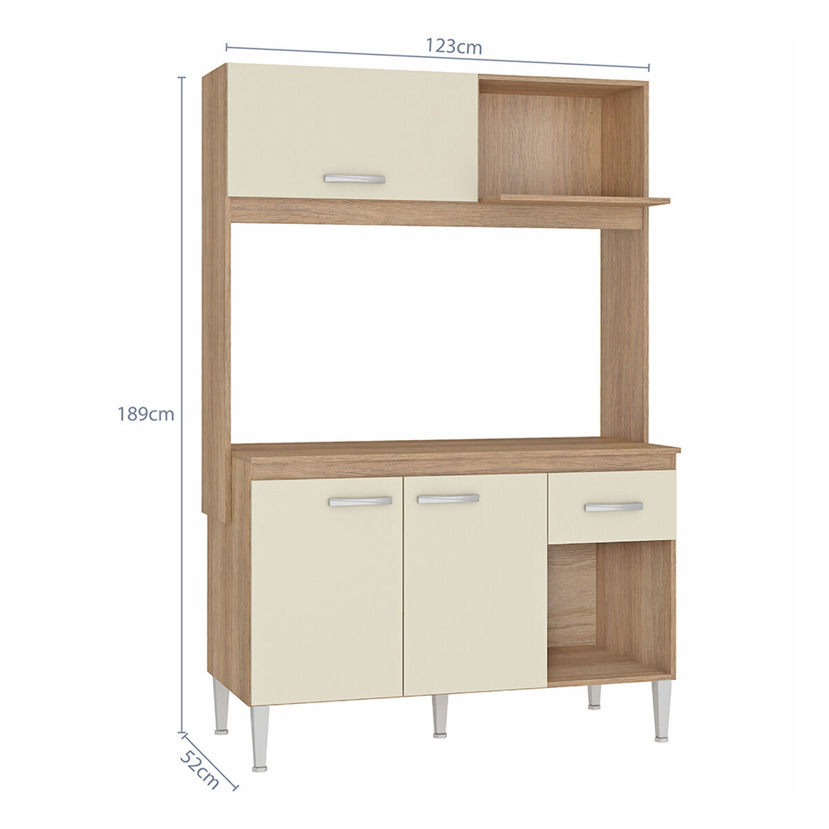 Kit Cocina Vekkahome Sarah 1 Puerta Beige