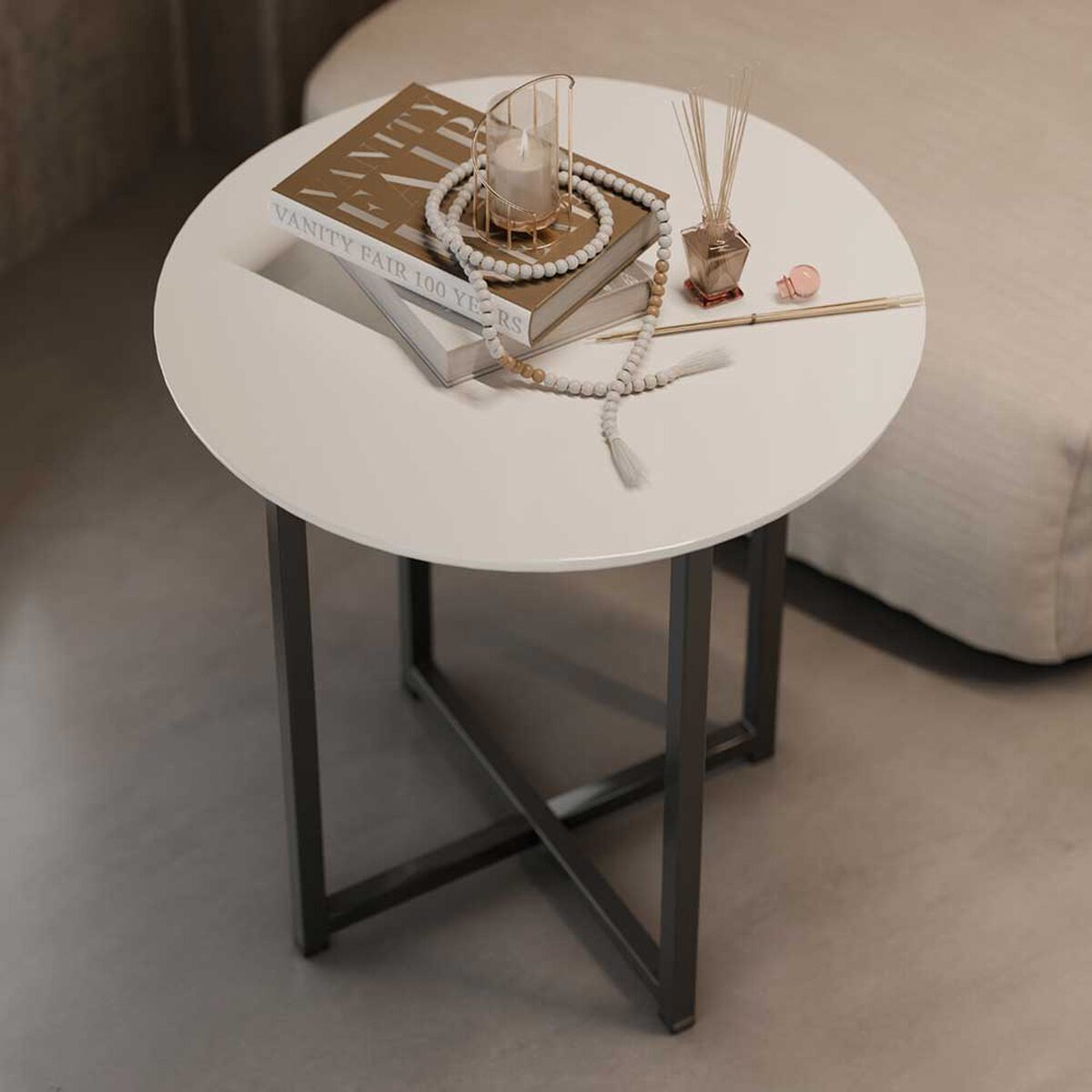 Mesa Lateral Onessta Flow Blanco