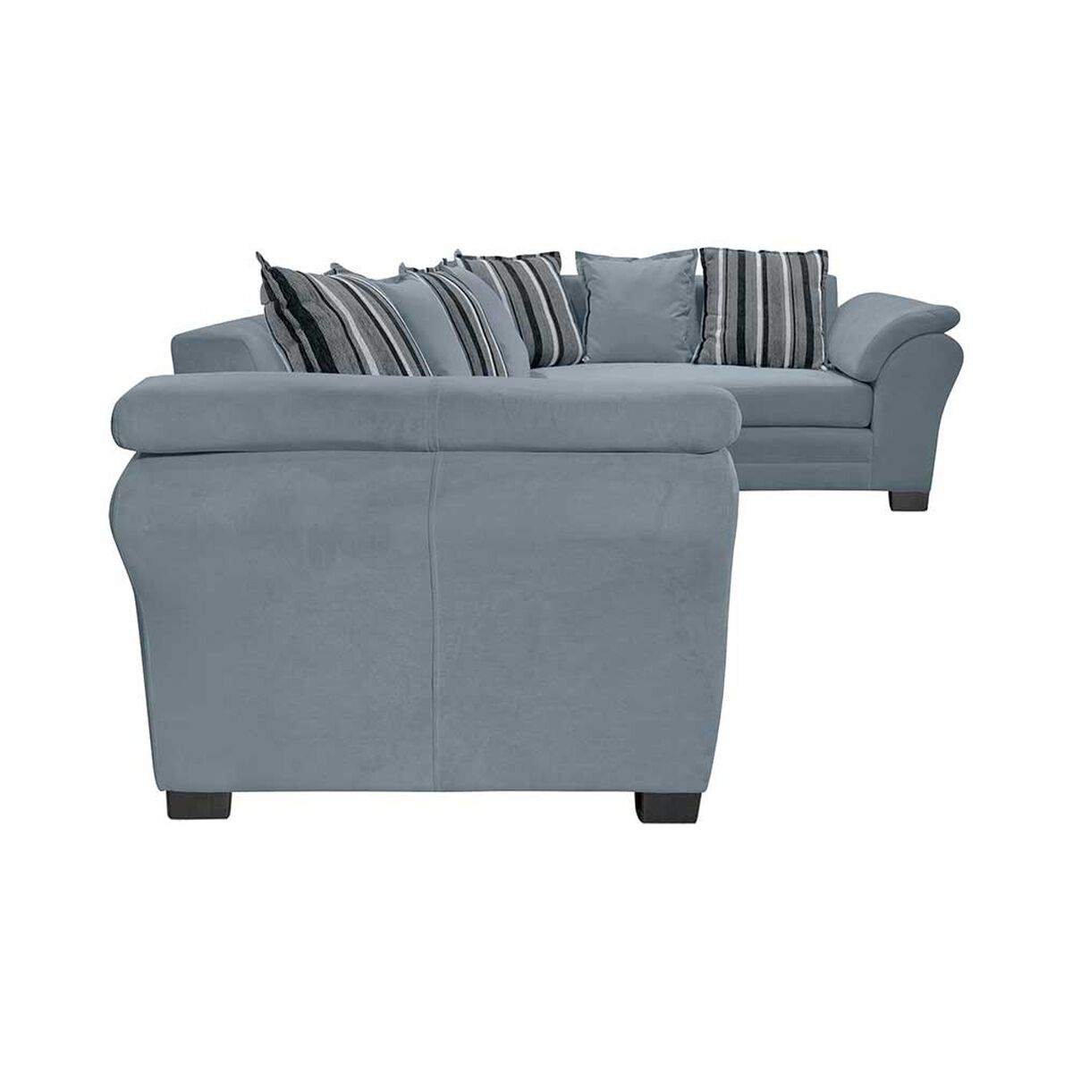 Sof&aacute; Seccional Derecho Living Factory Capri 5 Cuerpos Gris