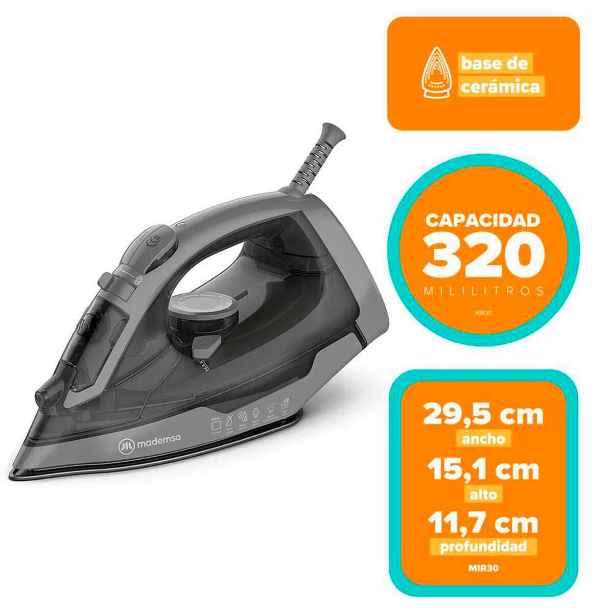 Plancha a Vapor Mademsa MIR 30