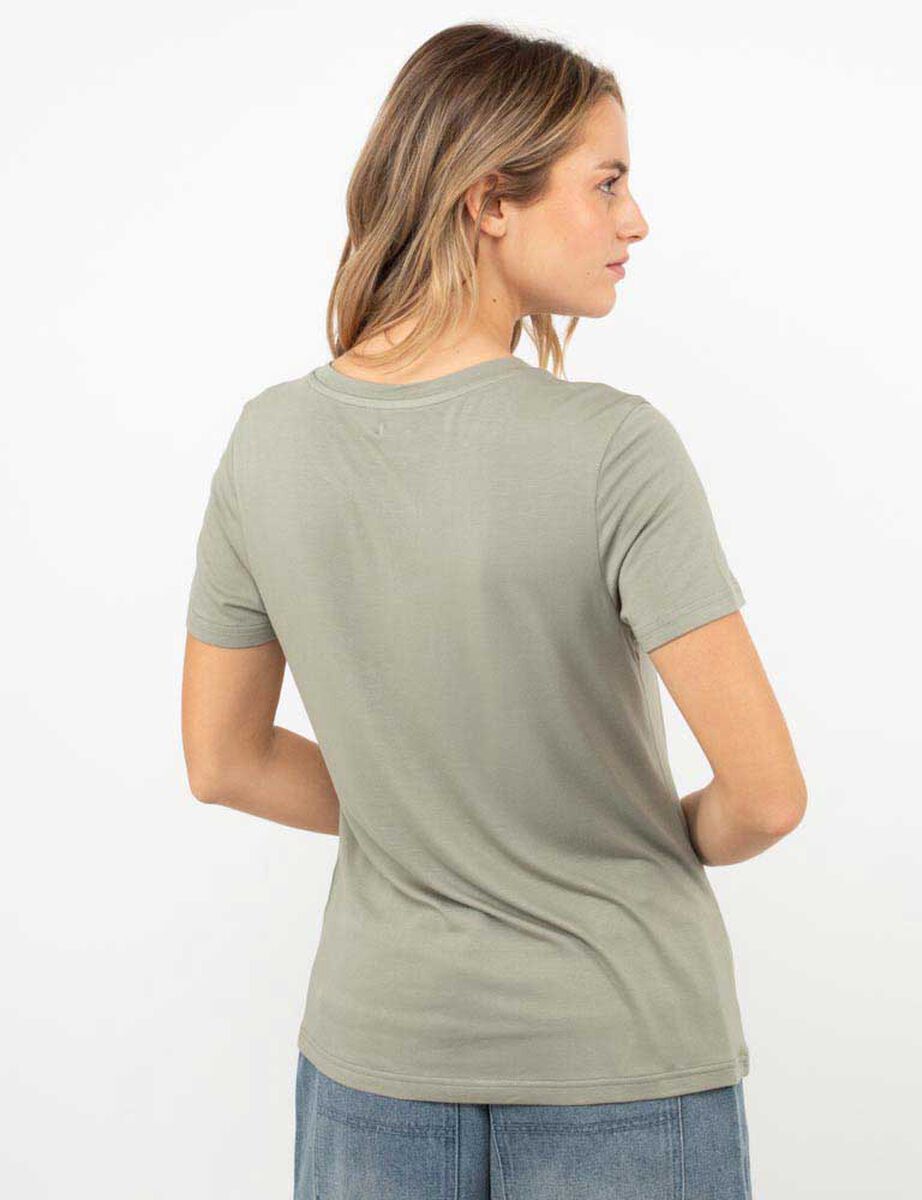 Polera Con Estampado Manga Corta Mujer Icono