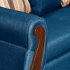 Juego de Living Ruzam Mobel Begoña Sofá 3 Cuerpos + Dos Sillones 1 Cuerpo Lino Azul