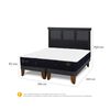 Cama Europea CIC Base Dividida King Premium + Respaldo Torino Negro