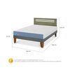 Cama Europea CIC 2 Plazas Excellence + Respaldo Munich Olivo