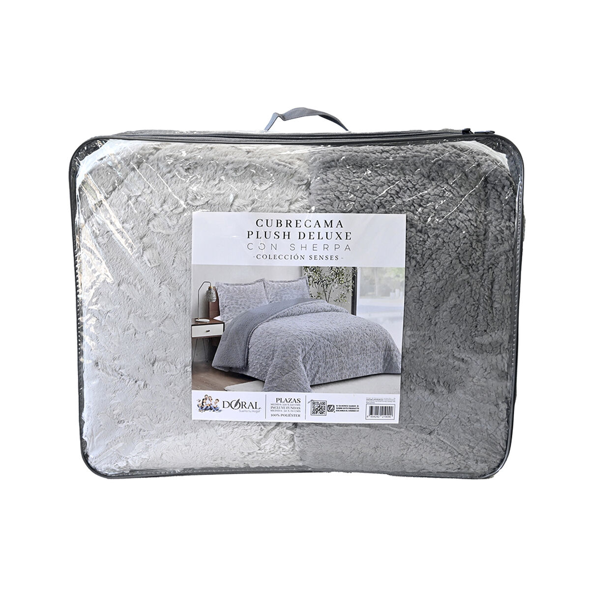 Cubrecama Doral King Gris Senses