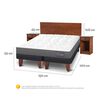 Cama Europea CIC Base Dividida 2 Plazas Anatomic + Respaldo + 2 Veladores New Villarrica
