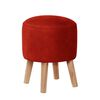 Pouf Latam Home Nantes Cuero Kentucky Rojo
