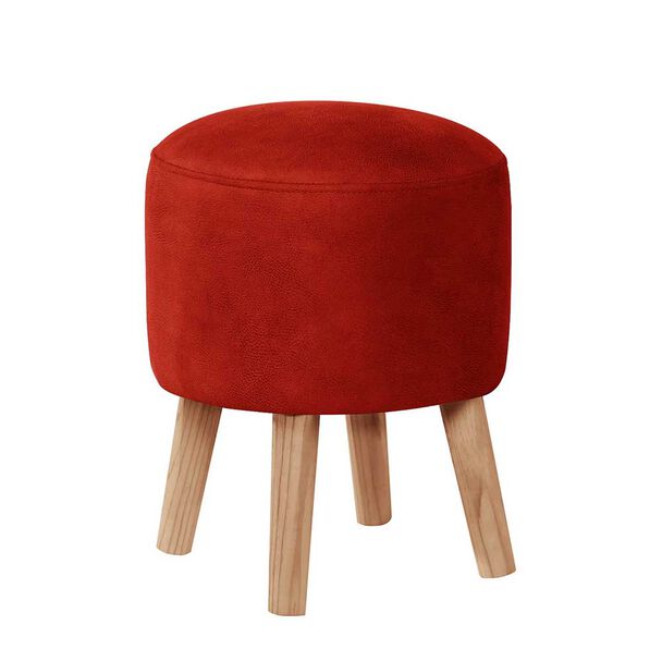 Pouf Latam Home Nantes Cuero Kentucky Rojo