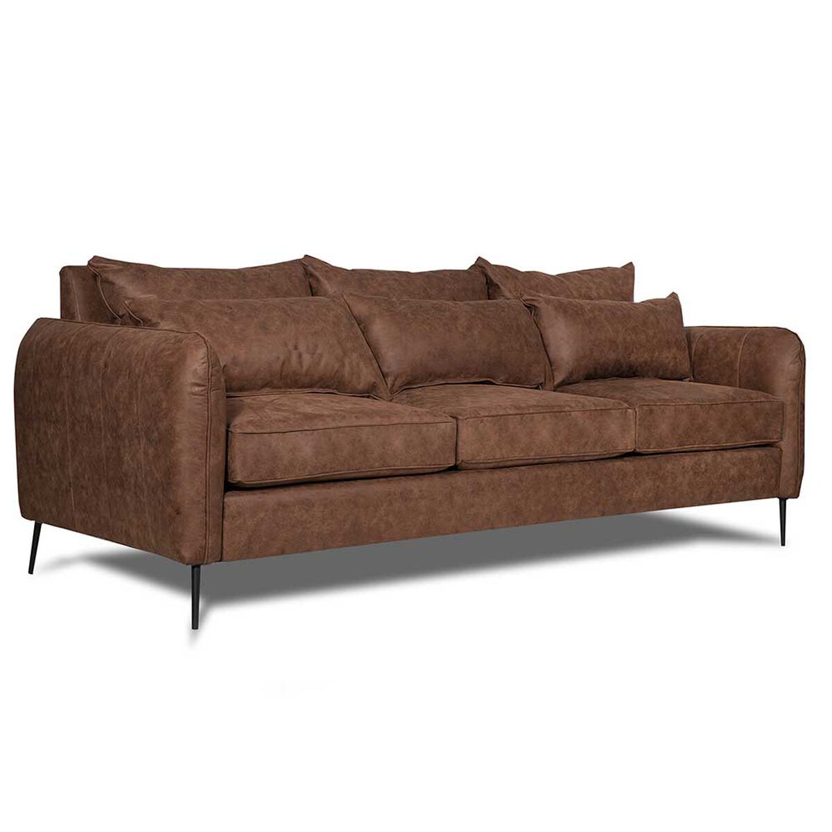 Sofá Innovamuebles Italia Cuero 2 Cuerpos Brown