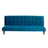 Futón Latam Home Turin Velvet 3 Cuerpos Azul Petróleo
