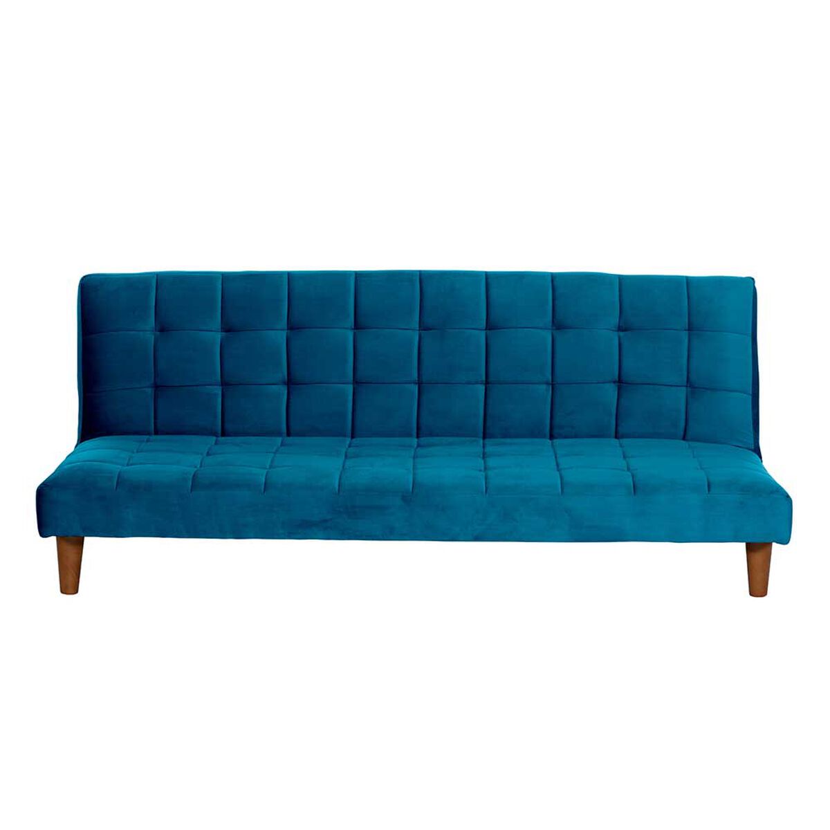 Futón Latam Home Turin Velvet 3 Cuerpos Azul Petróleo