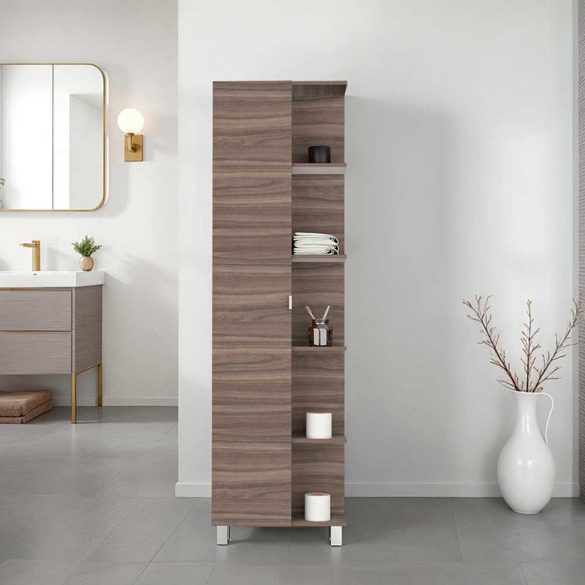 Estante Tuhome Bath 300 Avellana Blanco
