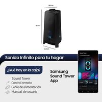 Minicomponente Samsung Sound Tower MX-T40/ZS 300W 2020 Negro