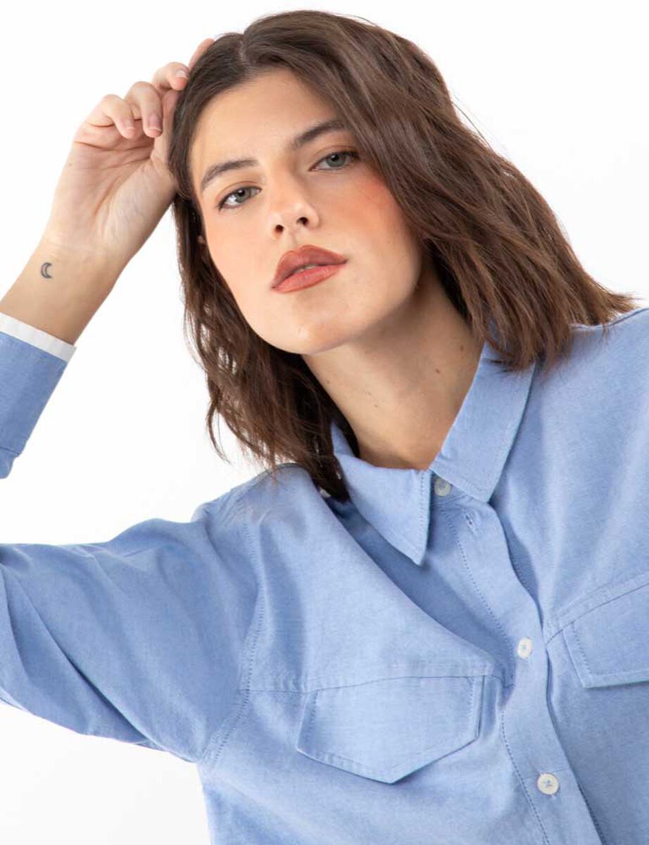 Blusa Algodón Crop Manga Larga Mujer Zibel
