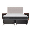 Box Spring CIC Base Dividida King New Ortopedic + Respaldo + 2 Veladores Tigris