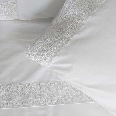 Imagen 2 del producto Juego de Sábanas Illusions 180 Hilos King Broderie Blanco