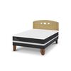Cama Europea CIC 2 Plazas Ortopedic + Respaldo Gales Mostaza