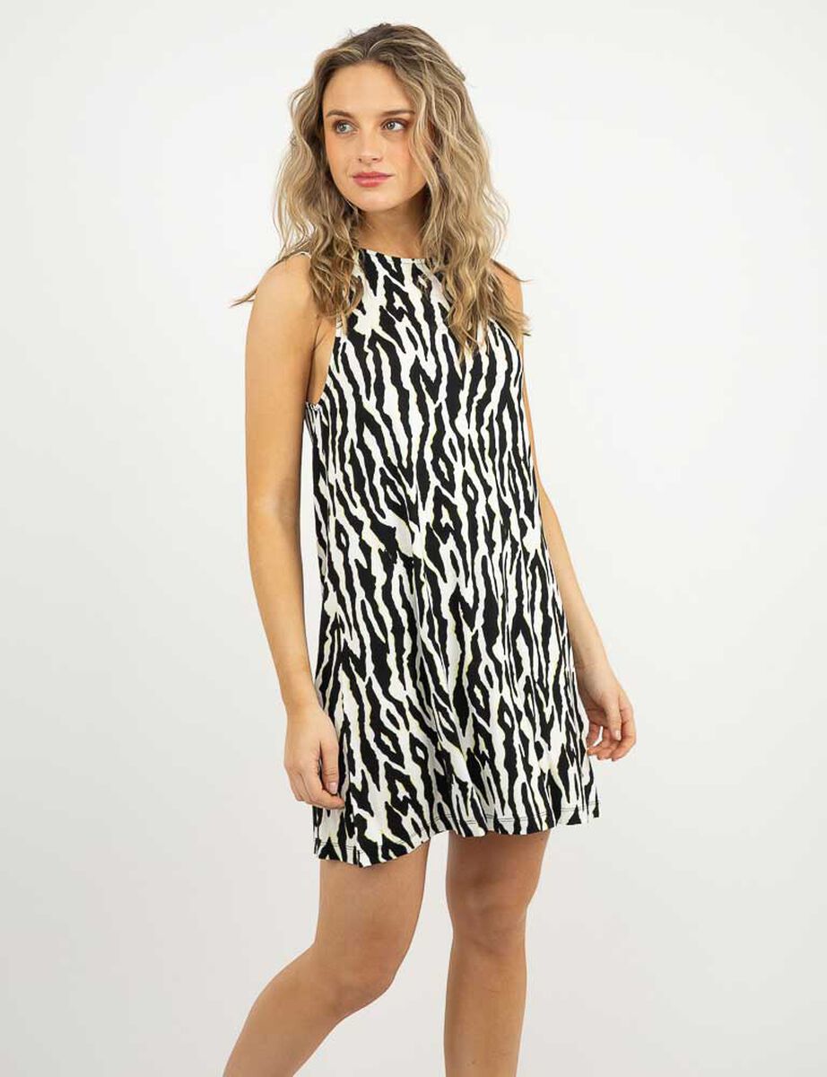 Vestido Corto Sin Mangas Mujer Icono