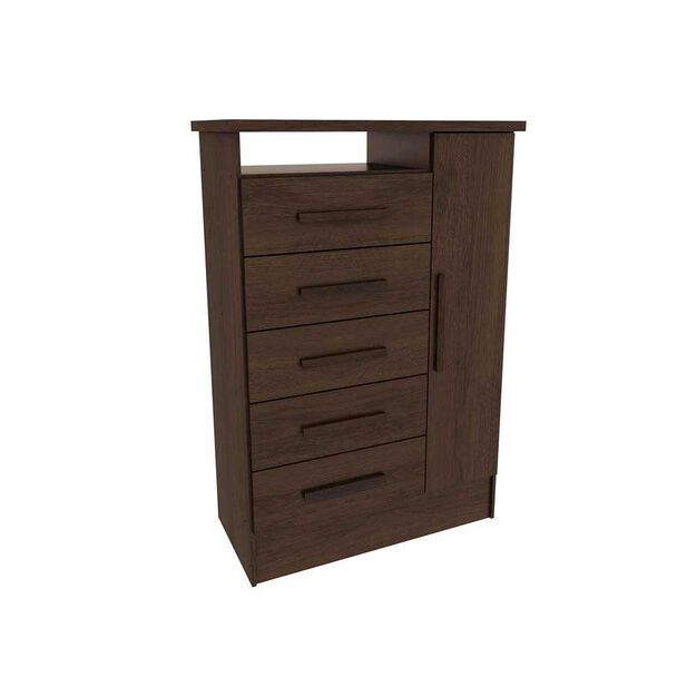 Cómoda Altavision Aurora 5 Cajones Cacau