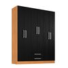 Clóset Casanova 6 Puertas 2 Cajones Negro