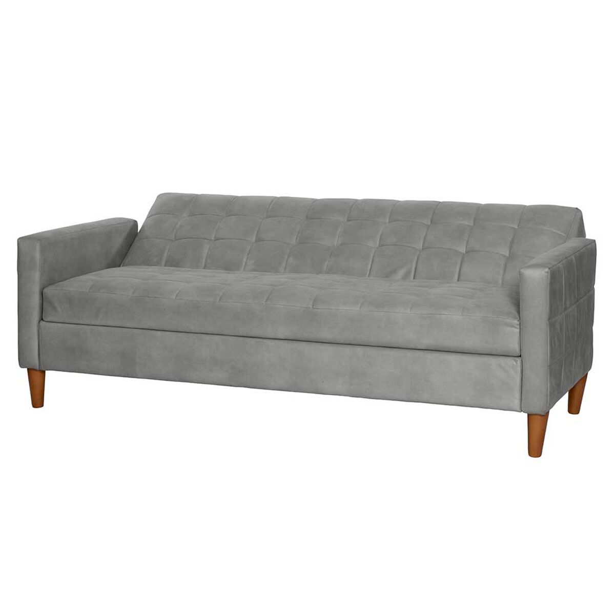 Futón Latam Home Genova Cuero 3 Cuerpos Gris